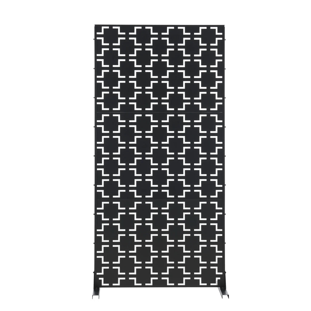 Parete divisoria esterna e interna acciaio zincato 180 x 90 x 40 cm acciaio zincato nero 03_0009270