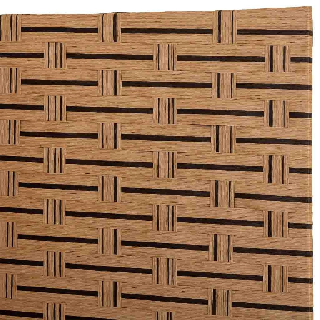 Biombo de papel trenzado 4 hojas 50(x4)x3x180h cm
