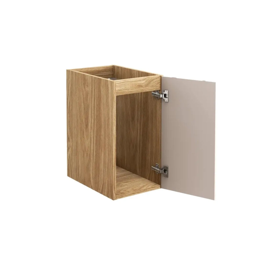 Mobili sottolavabo VELNIA - 1 cassetto - 30 cm - Colori rovere chiaro e beige - Da appendere