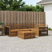 Set di divani da esterno 5 pz Naturale Legno di Acacia Massello 3383322