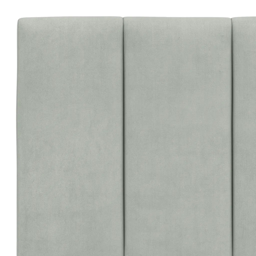 Letto con Materasso Grigio Chiaro 160x200 cm in Velluto