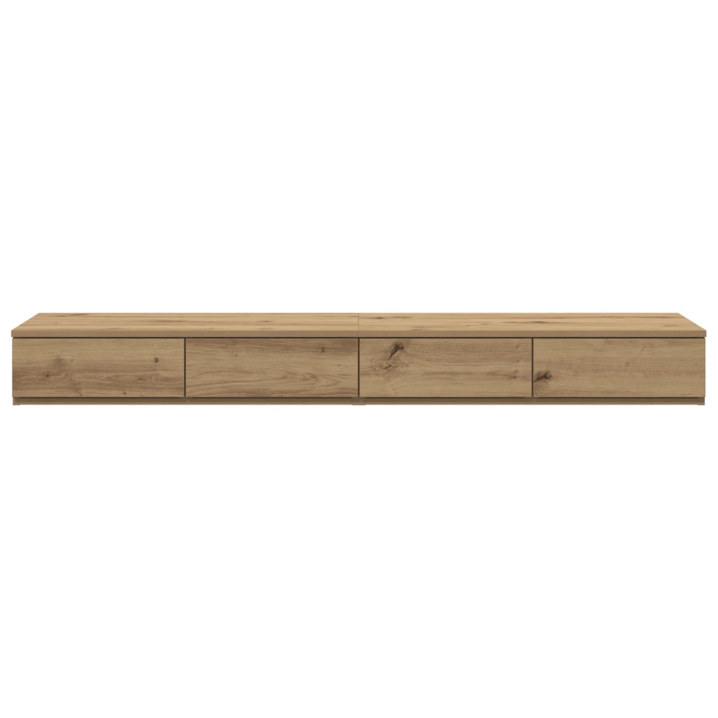 Cassetti letto Rovere Artigianale 160x36,5x16,5 cm Legno Ingegnerizzato