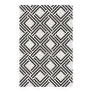 Tappeto vinilico di alta qualità geometrica nera 80x150
