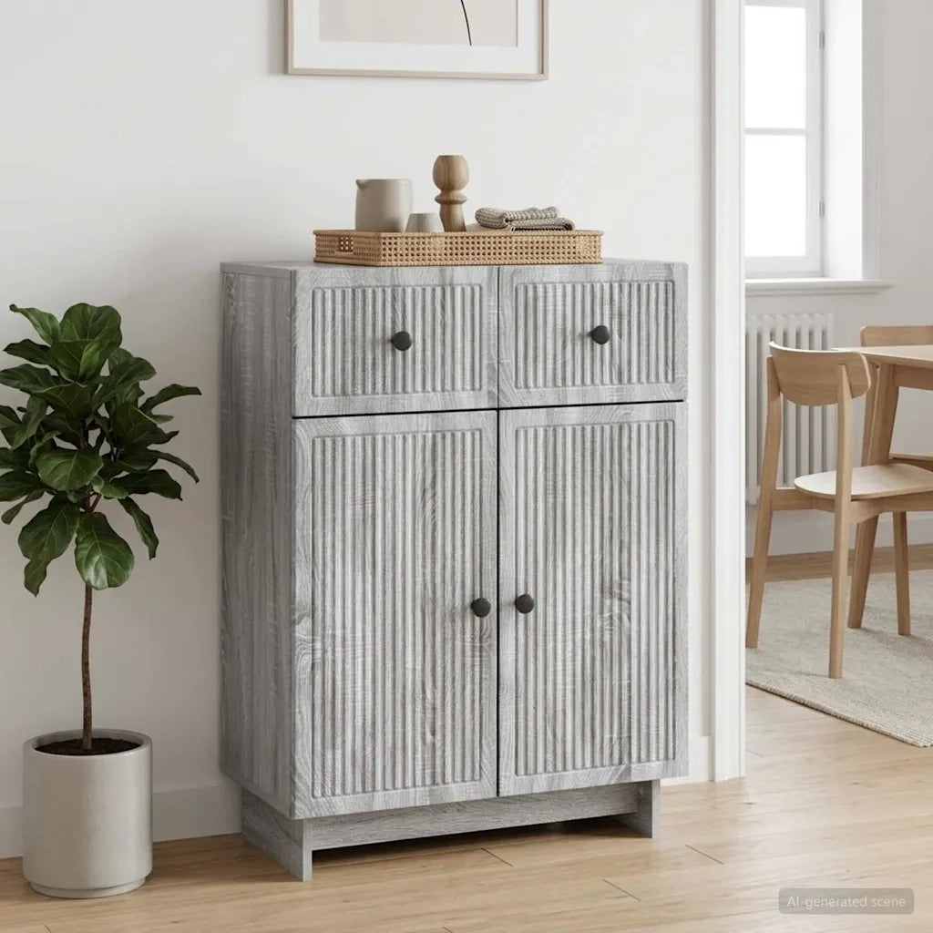 Credenza Grigio Sonoma 66 x 34,5 x 90 cm Legno ingegnerizzato 893951