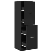 Mobiletto da farmacia moderno con 4 cassetti contenitore 40 x 41 x 144,5 cm legno composito nero 02_0055659