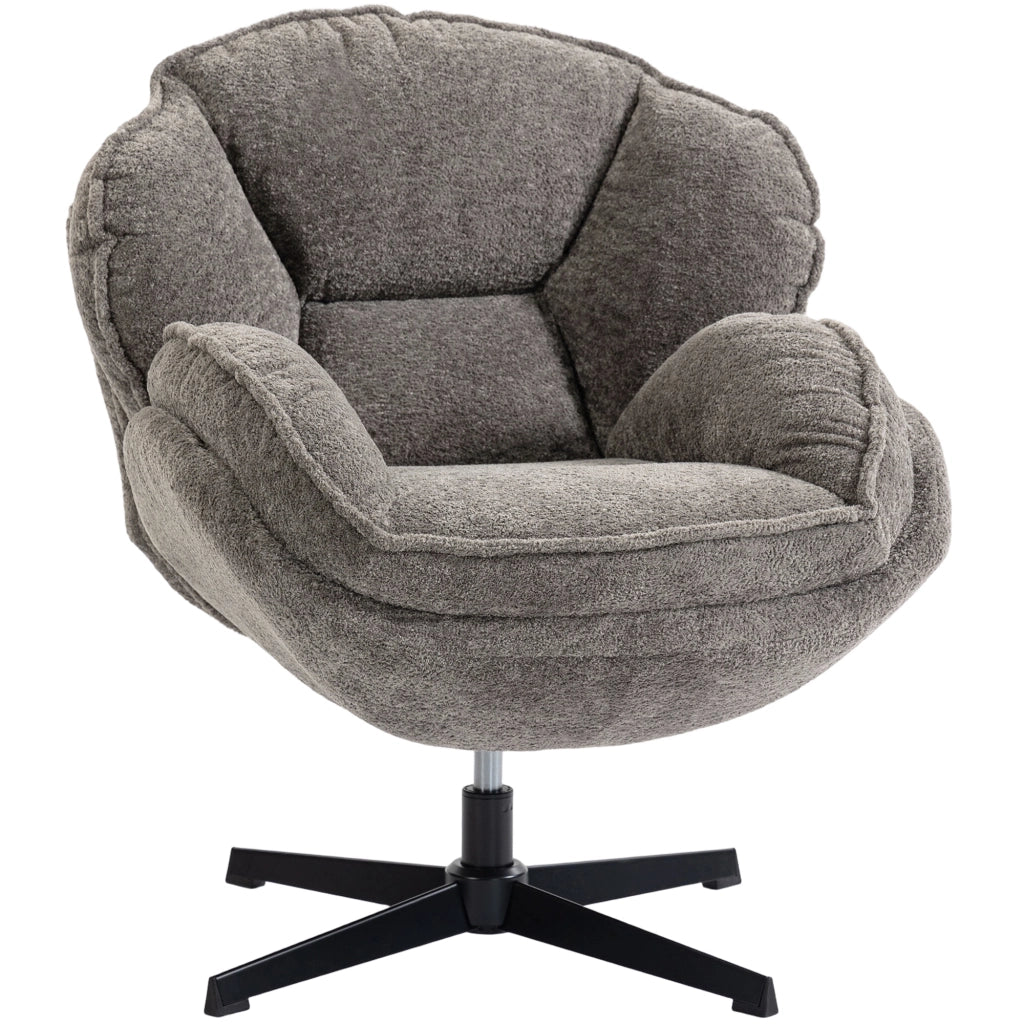 Poltrona in velluto reclinabile girevole ¨C Zephmum ¨C Grigio