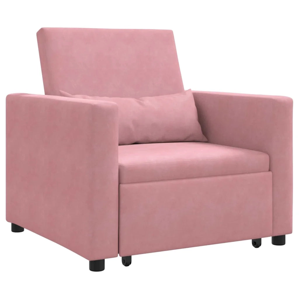 Divano letto estraibile singolo-Sofa Letto-Daybed Rosa chiaro 90 x 165 x 87 cm