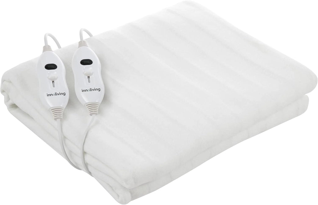 Scaldaletto Elettrico Coperta Elettrica Matrimoniale Lana e Poliestere, Riscaldamento Rapido, Spegnimento Automatico, Lavabile