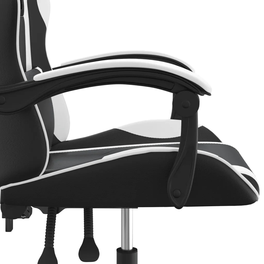 vidaXL Sedia da Gaming Nero e Bianco in Similpelle