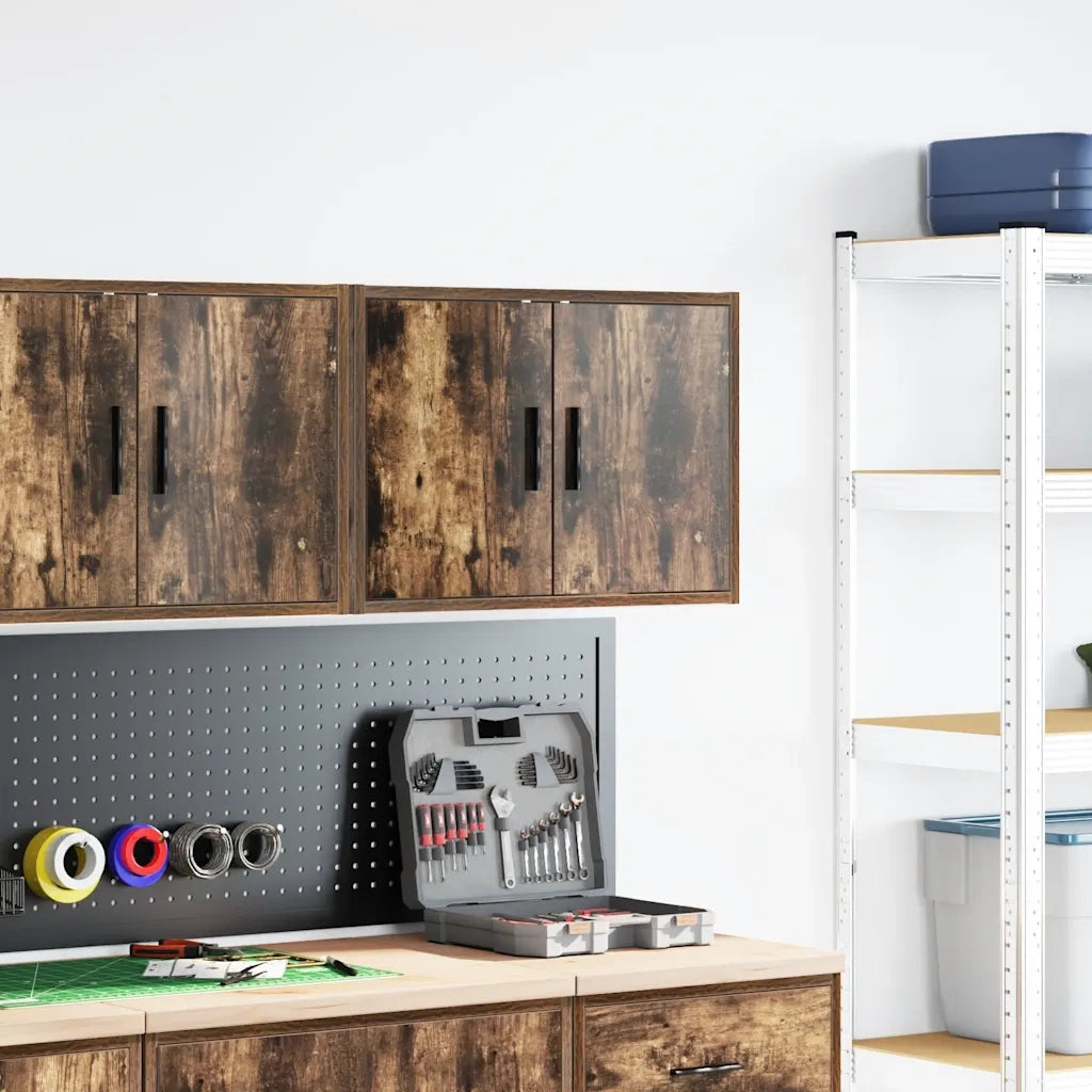 Pensile per Garage Rovere Fumo in Legno Multistrato 860651