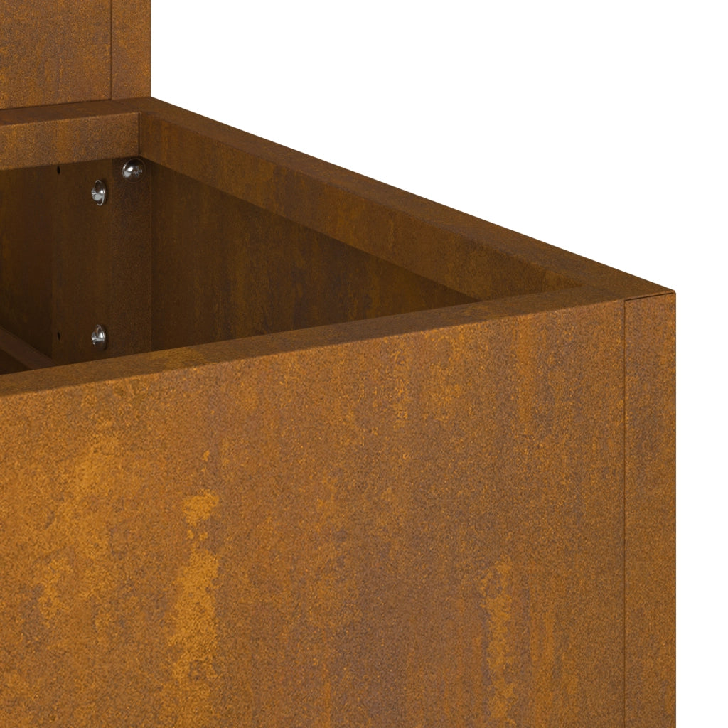Fioriera da Giardino 3-Tier 90x90x35 cm Acciaio Resistente alle Intemperie