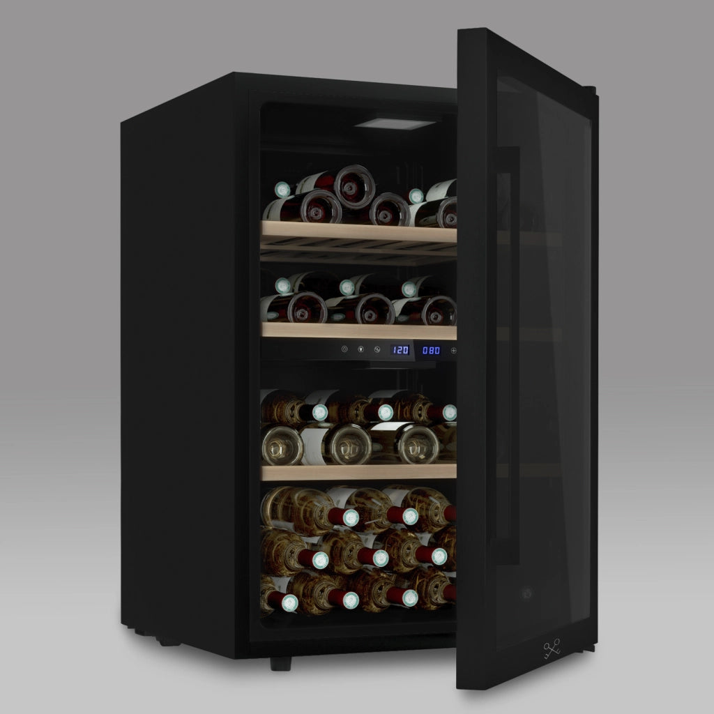 Cantinetta per vino Les Petits Champs CAVCDB62 da 62 bottiglie dual zone 12-20°C nera