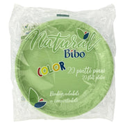 MAURY'S PIATTI PIANI BIOPLASTIC DIAMETRO 21,5 CM 20 PEZZI IN COLORAZIONE VERDE