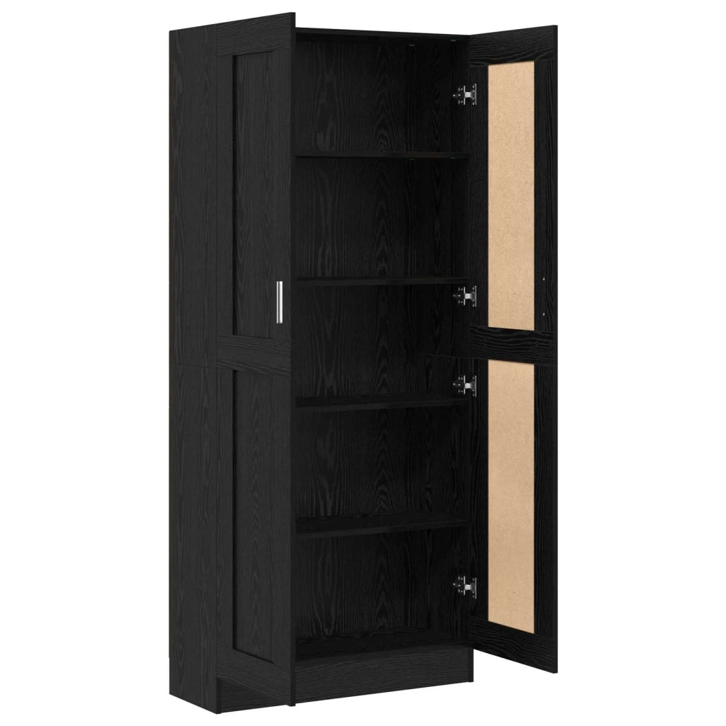 Armadio per Libri Rovere Nero 82,5 x 30,5 x 185 cm 3394793