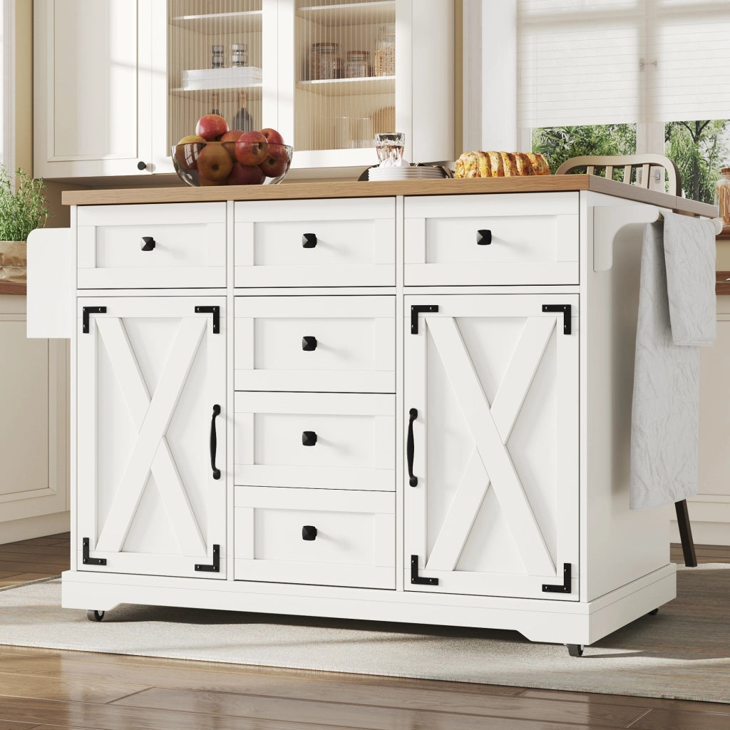 Carrello portavivande pieghevole 147x70x93 cm; design salvaspazio in MDF e metallo bianco