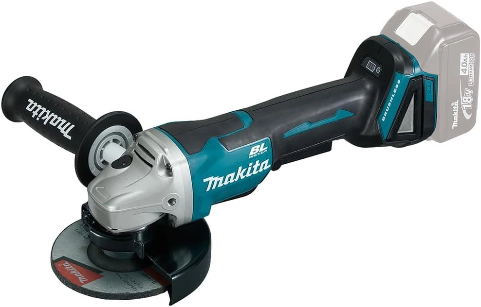 DGA508ZJ Smerigliatrice angolare con interruttore a levetta 125mm 18V + valigetta Makpac