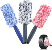 Set di 3 pennelli per ruote, pennello per ruote, pennello per ruote auto, pennello per ruote premium a microfibra, pennello per ruote, pennello per ruote a microfibra, pennello per ruote per ruote in alluminio, adatto a tutti i tipi di ruote.