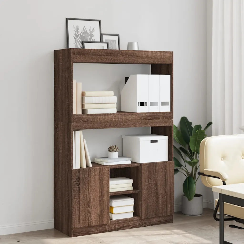 Credenza Rovere Marrone 92x33x140 cm in Legno Multistrato 3309615