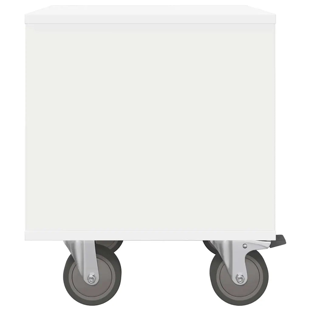 Comodino Bianco 40,5 x 40 x 48 cm Legno multistrato