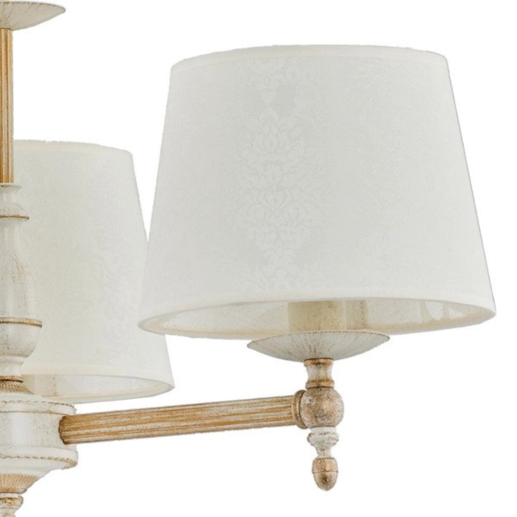 Lampadario sospensione classico Roksana Alfa 3xE14 Ø55 bianco