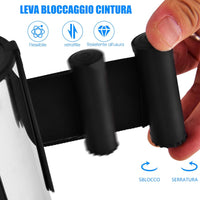 6 Paletti di Delimitazione, Colonnine Segnapercorso Corda, Barriera in Acciaio Inox con Nastro Retrattile, Ideale per Hotel Ristorante Cinema