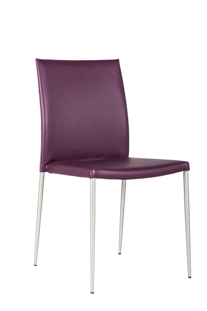 4x Sedia in similpelle viola 41,5x485h cm