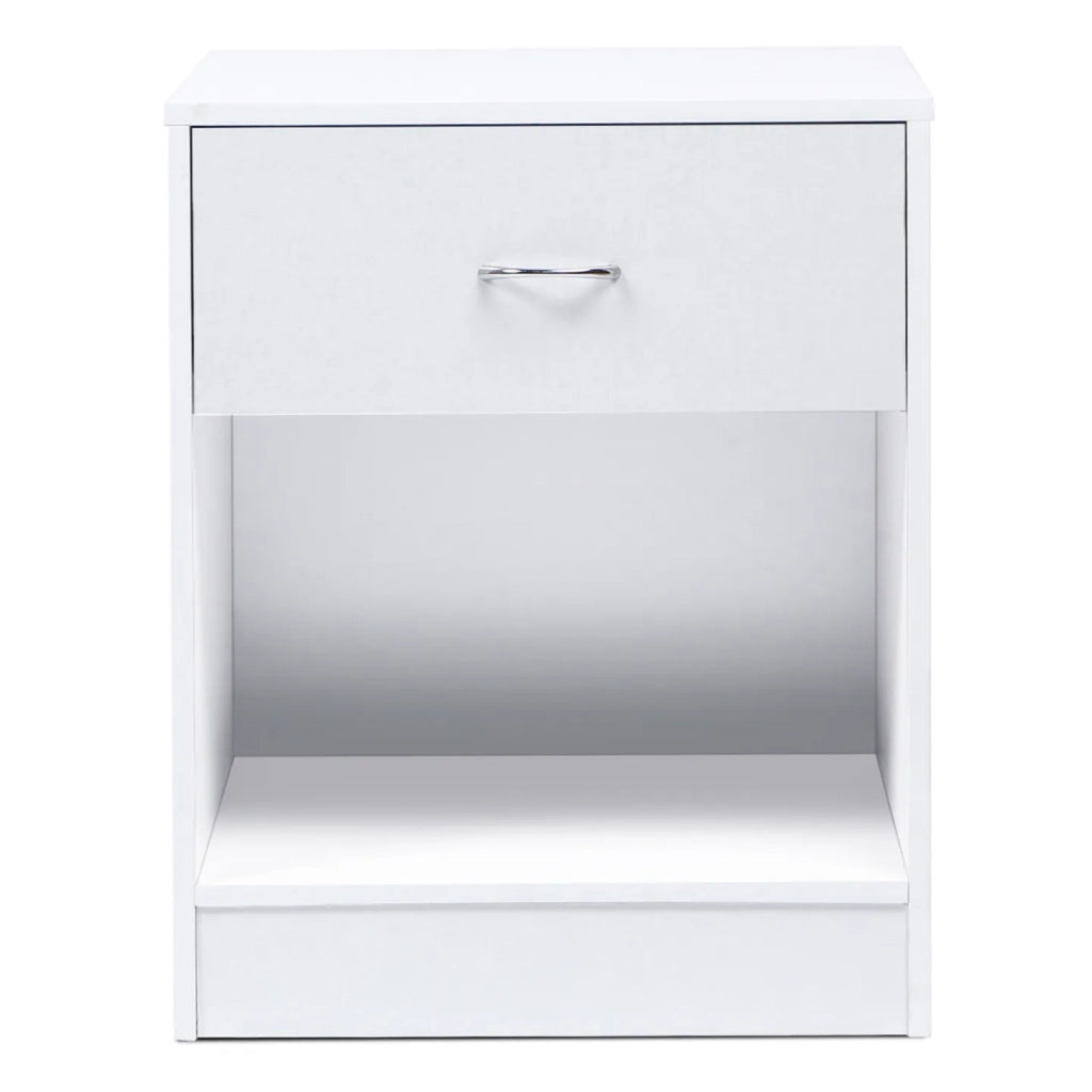 IDMarket - Set di 2 comodini OLGA, legno bianco