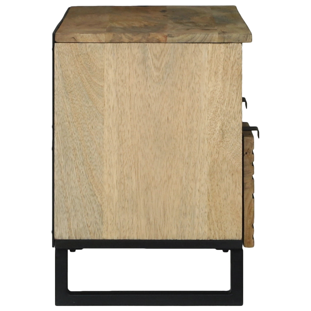 Mobile TV 100x33.5x46 cm in Legno Massello di Mango