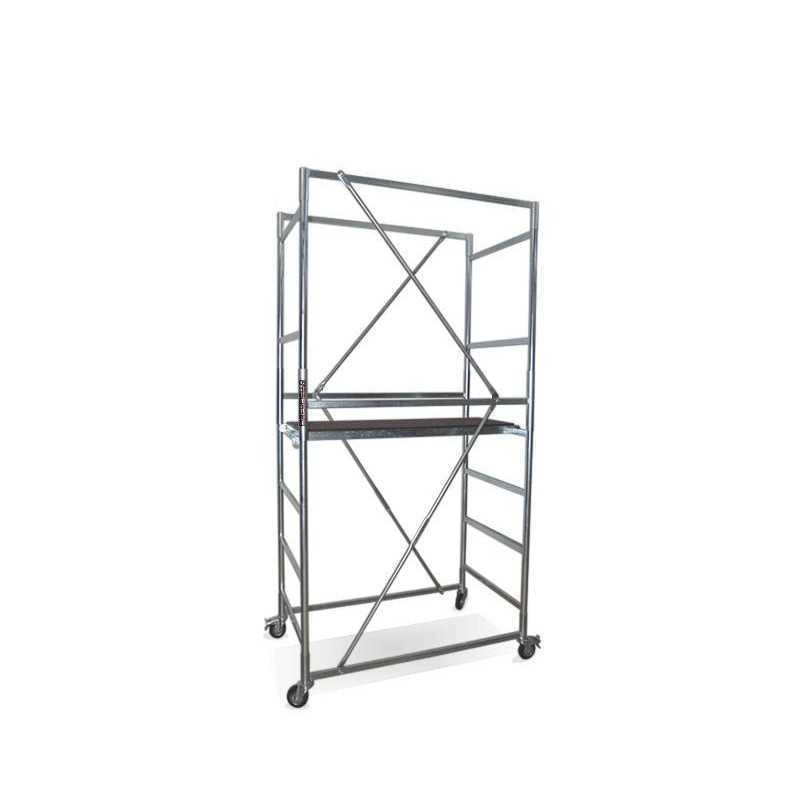 Trabattello TRIS  base 130x80  altezza di lavoro mt 3,20