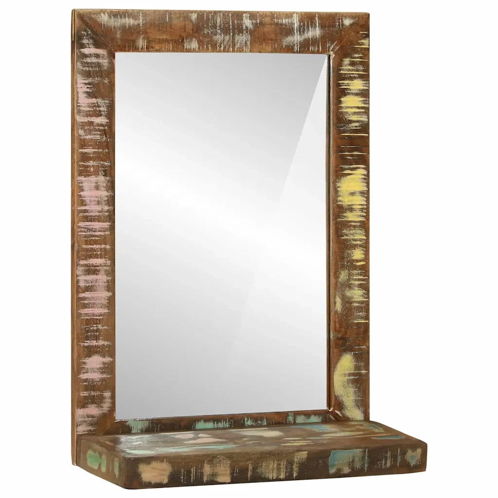 Specchio da bagno Marrone Legno Recuperato Massello 4016737