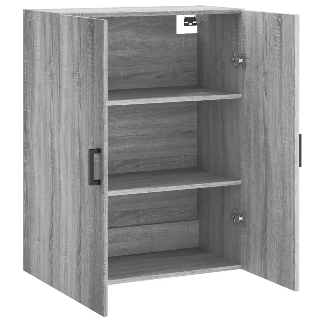 vidaXL Mobile a Parete Grigio Sonoma 69,5x34x90 cm