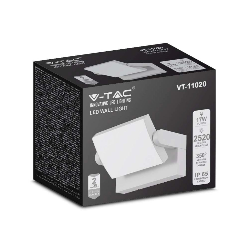 20 W Light Wall Light 3000K Body White Body da esterno IP65