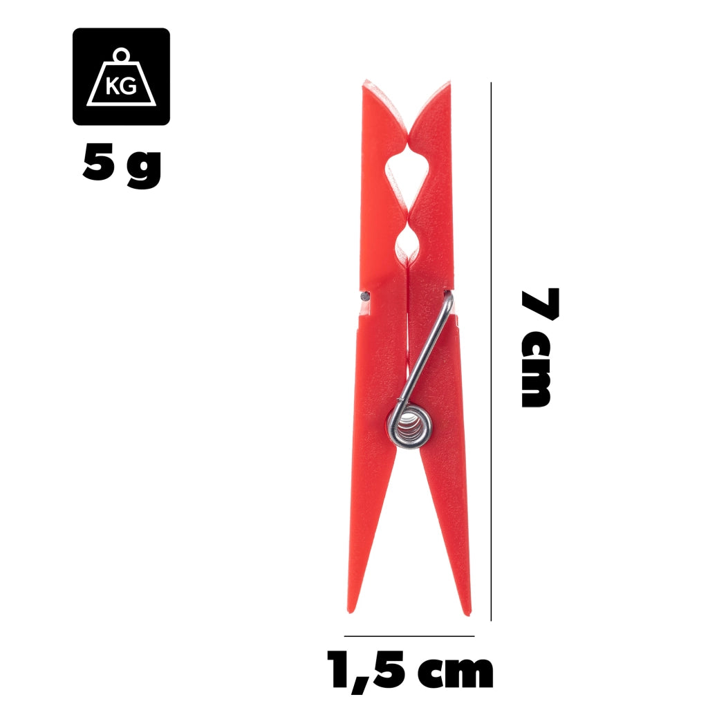 Mollette per bucato KADAX, ferma-panni, colorate, resistenti, 20 pezzi