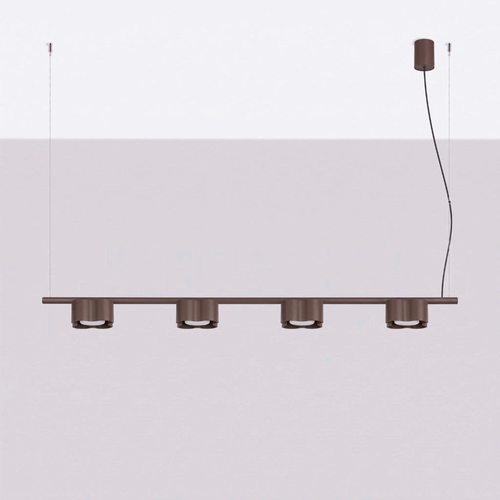 Lampadario OVIO 4 marrone Gx53