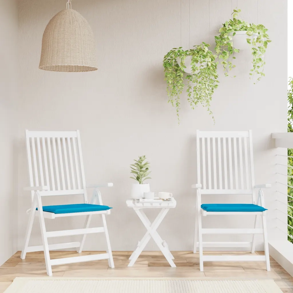 Cuscini per Sedia 2 pz Blu 50x50x3 cm in Tessuto Oxford