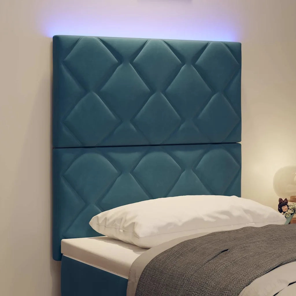 Testiera LED Blu Scuro 80 cm Velluto 3338486