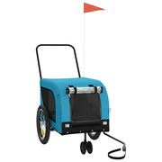 Rimorchio da Bici per Animali Blu e Nero Oxford e Ferro CFW7059501