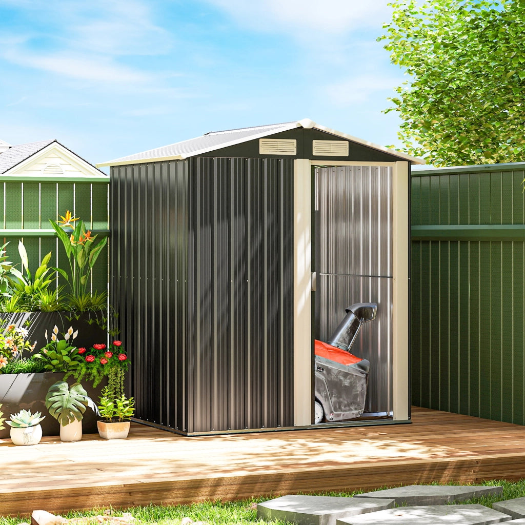 Casetta da Giardino per Attrezzi in Acciaio ¨C zephmum ¨C 152x132x188 cm
