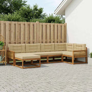 Set di divani da esterno 6 pz Naturale e Beige 3382711