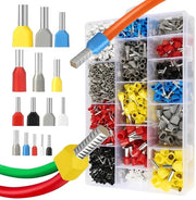 Adereindhulzen in acciaio inossidabile, doppia e singola linea, da 05 mm² a 10 mm², con scatola di contenimento - Pacchetto da 2000 pezzi