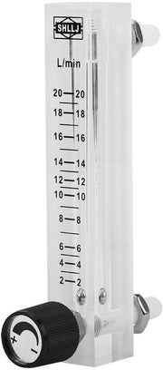 Misuratore di flusso per gas per aria/ossigeno - 2-20 LPM - Acrilico - Valvola regolabile - Misuratore di flusso per gas - Per uso fino a 0,6 MPa - Facile da utilizzare - Misuratore di flusso per gas