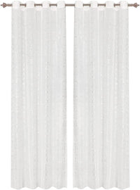Tende Porta Finestra Occhielli Coppia Moderna 140x280 Cm Semitrasparente Interno Bianco