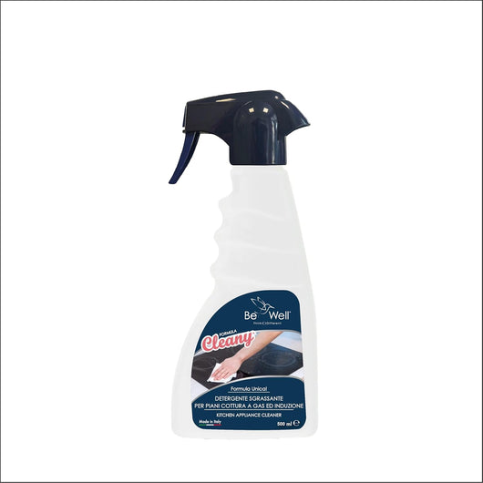 CLEANY Detergente Sgrassante Spray per Piani Cottura a Gas e Induzione, Formula Professionale, 500 ml, Made in Italy