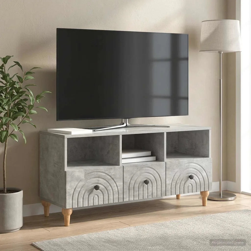 Mobile TV Grigio Cemento 102 x 34,5 x 50 cm 894218