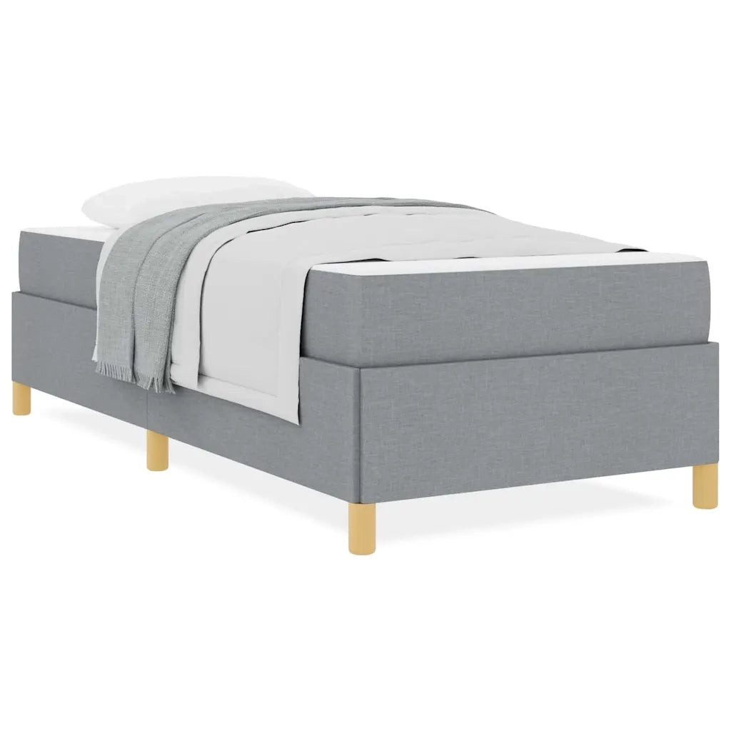 vidaXL Letto a molle Grigio Chiaro e Marrone e Bianco 80 x 200 cm