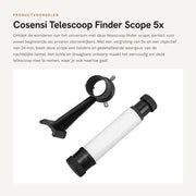 Finder Telescopio 5X di Amplificazione - Telescopio Portatile - Standard in Plastica - Diaframma Obiettivo 24 mm - Osservazione Astronomica - Inclusa Base Standaard
