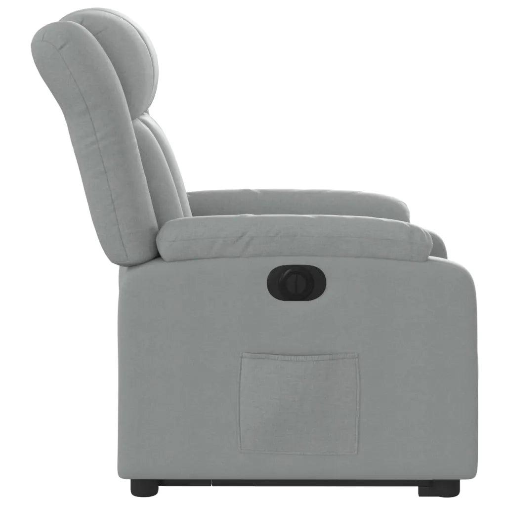 Poltrona Reclinante Alzapersona Elettrica Grigio Chiaro Tessuto 3205340