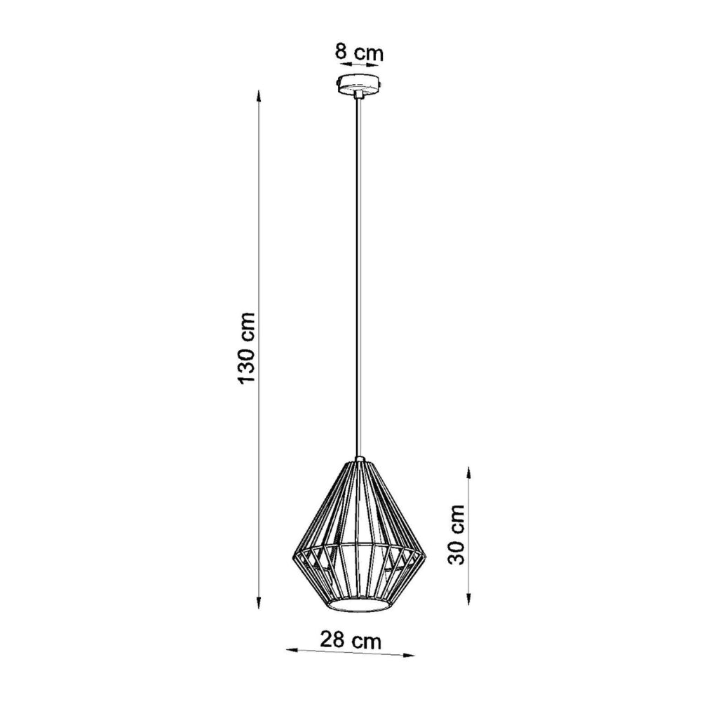 Lampada a sospensione DEMI nero