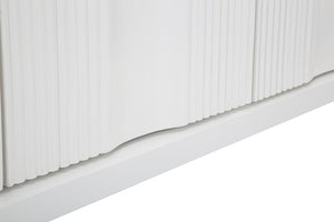 Mobile Shine 120x84x40 cm in Legno MDF e Metallo Bianco