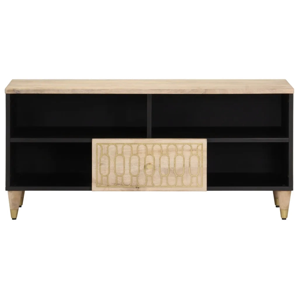 Mobile Porta TV 100x33x46 cm in Legno Massello di Mango 358264